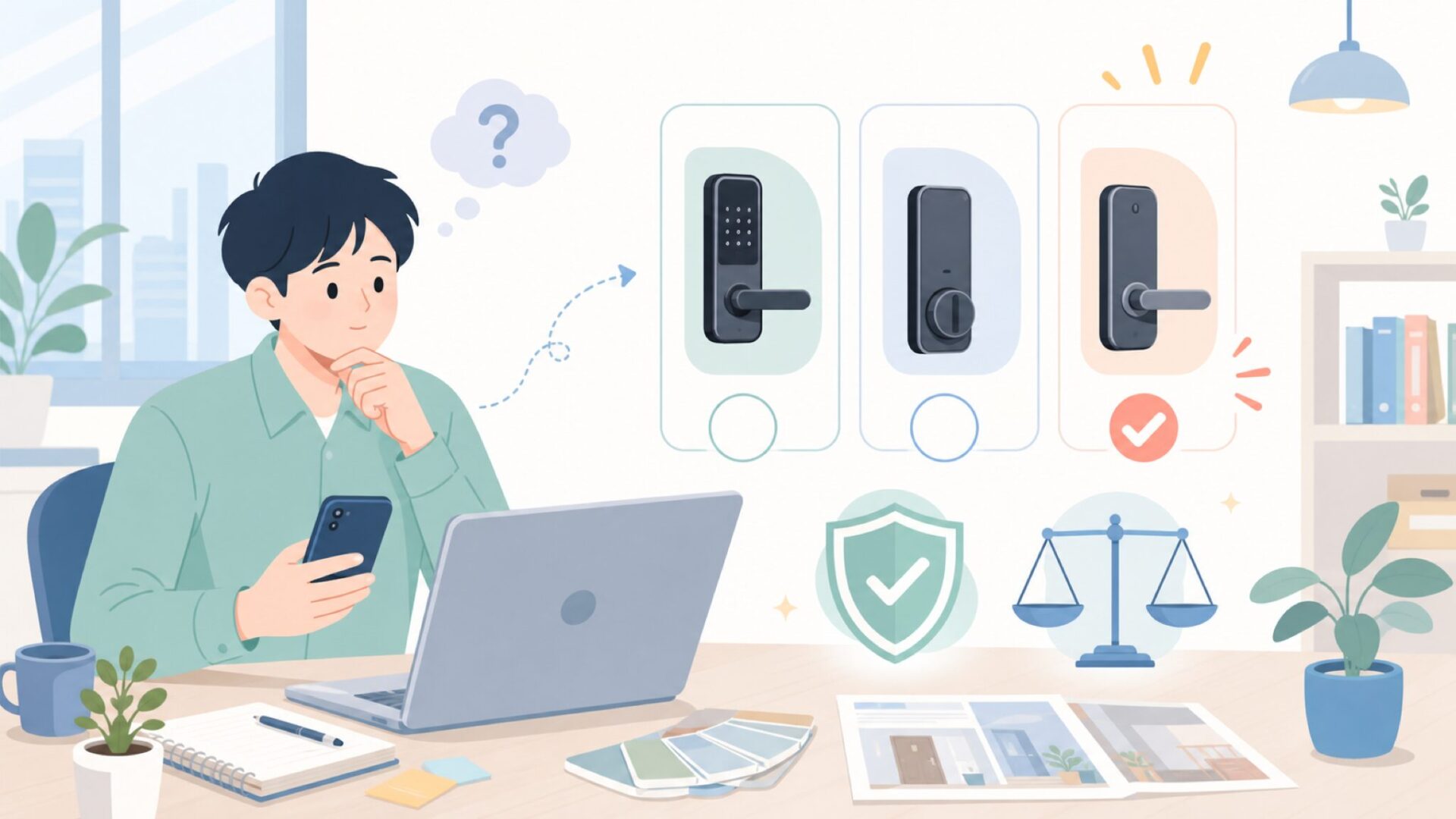 ロック形状ごとの特徴を理解して自分に合う一本を選ぶを表すイラスト