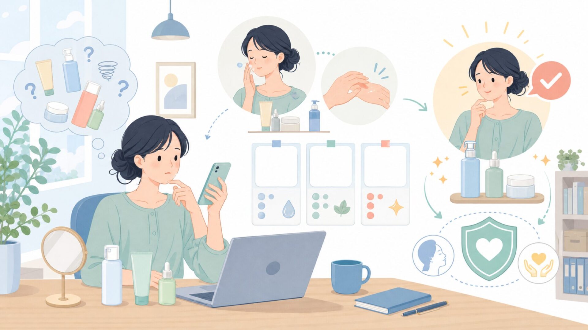 実際に使ってみて感じたDr.Hauschkaの使用感を表すイラスト