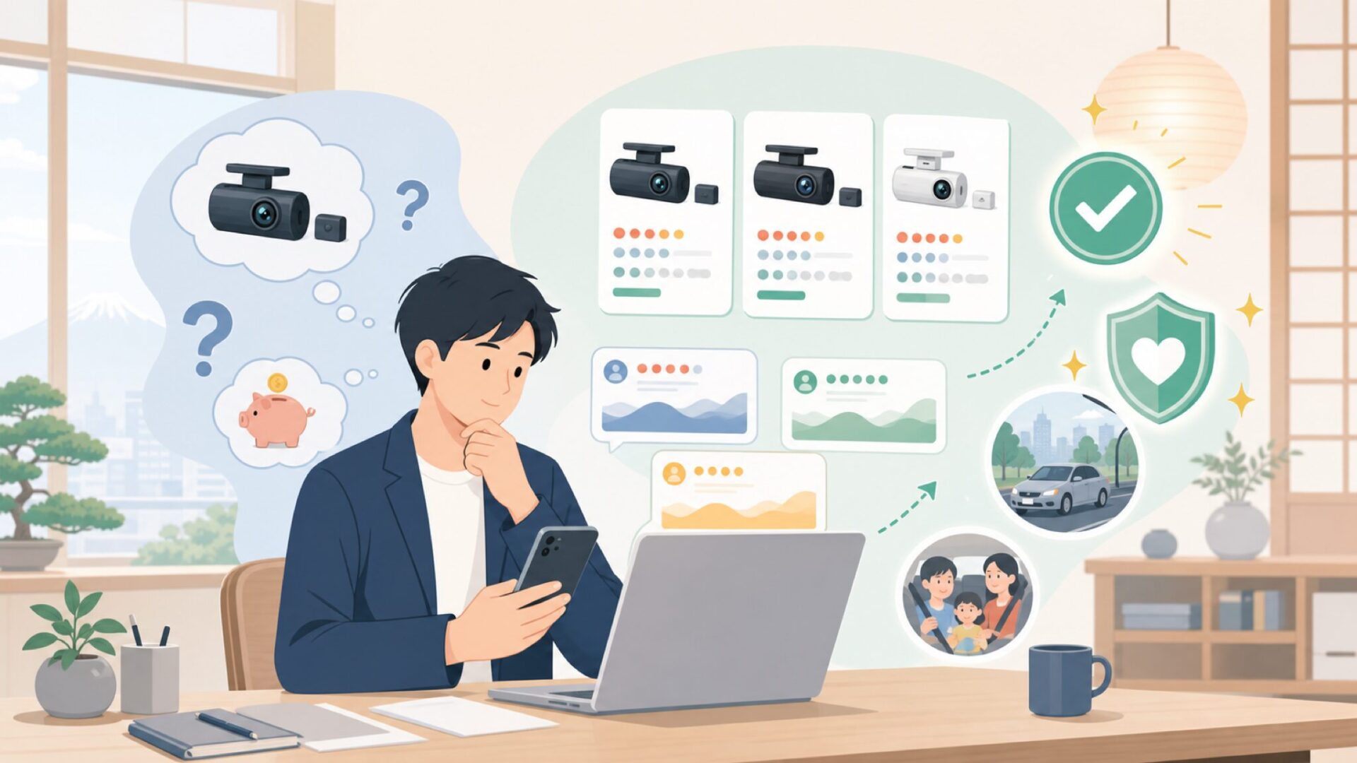 DDPAI製品の評判・レビューから見る実力を表すイラスト