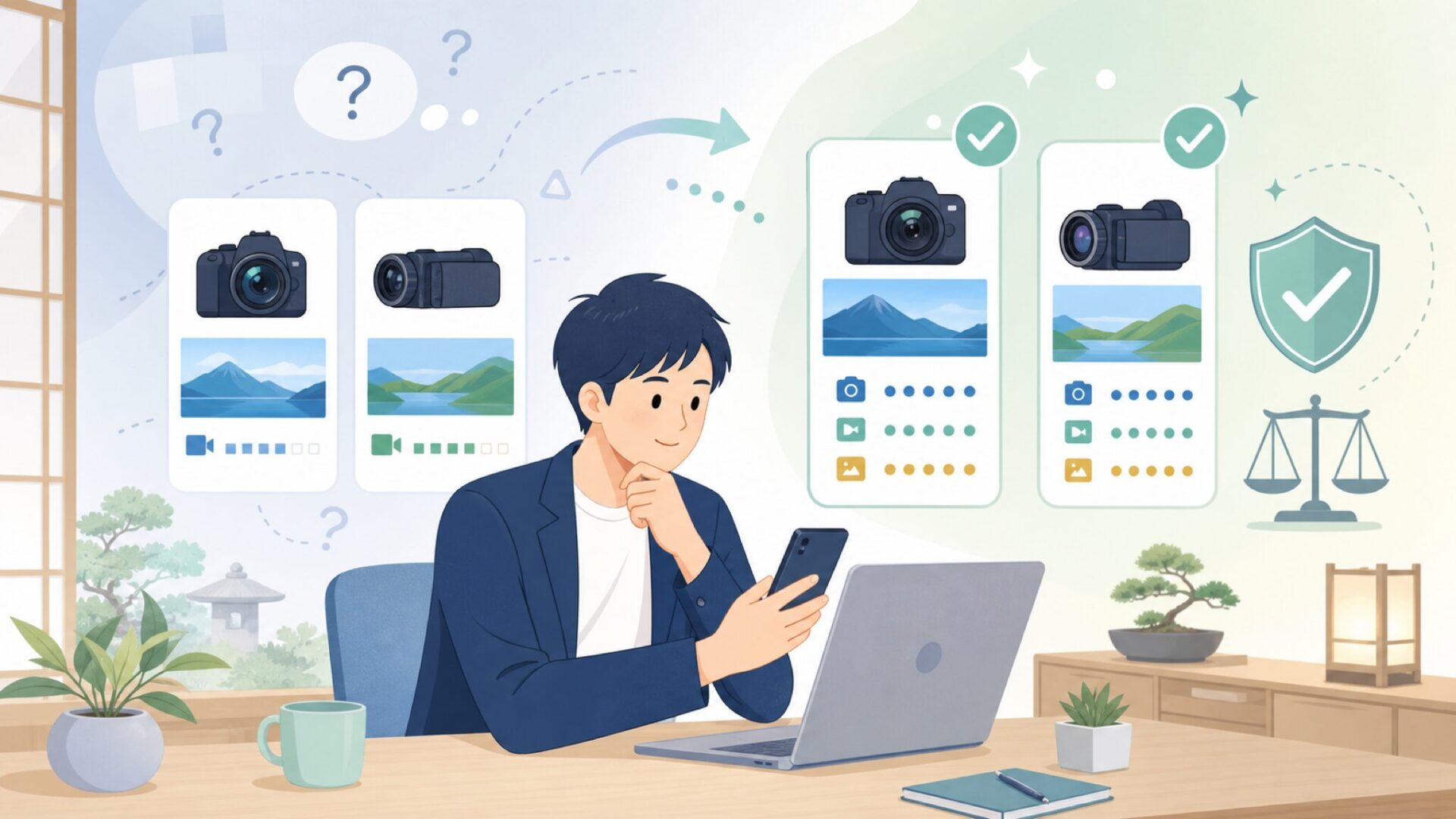 F7N・F9で見る主要機能と画質の実力を表すイラスト