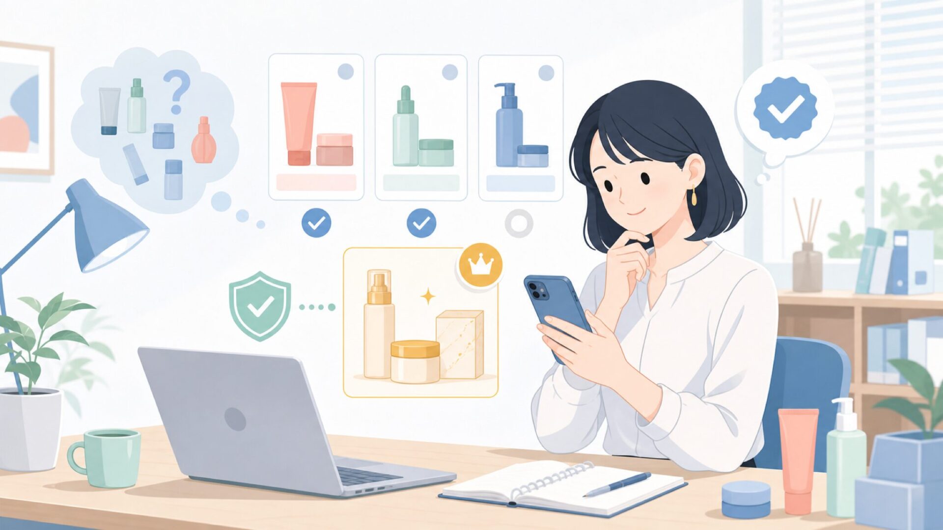 押さえておきたい人気アイテムとフラッグシップ限定品を表すイラスト