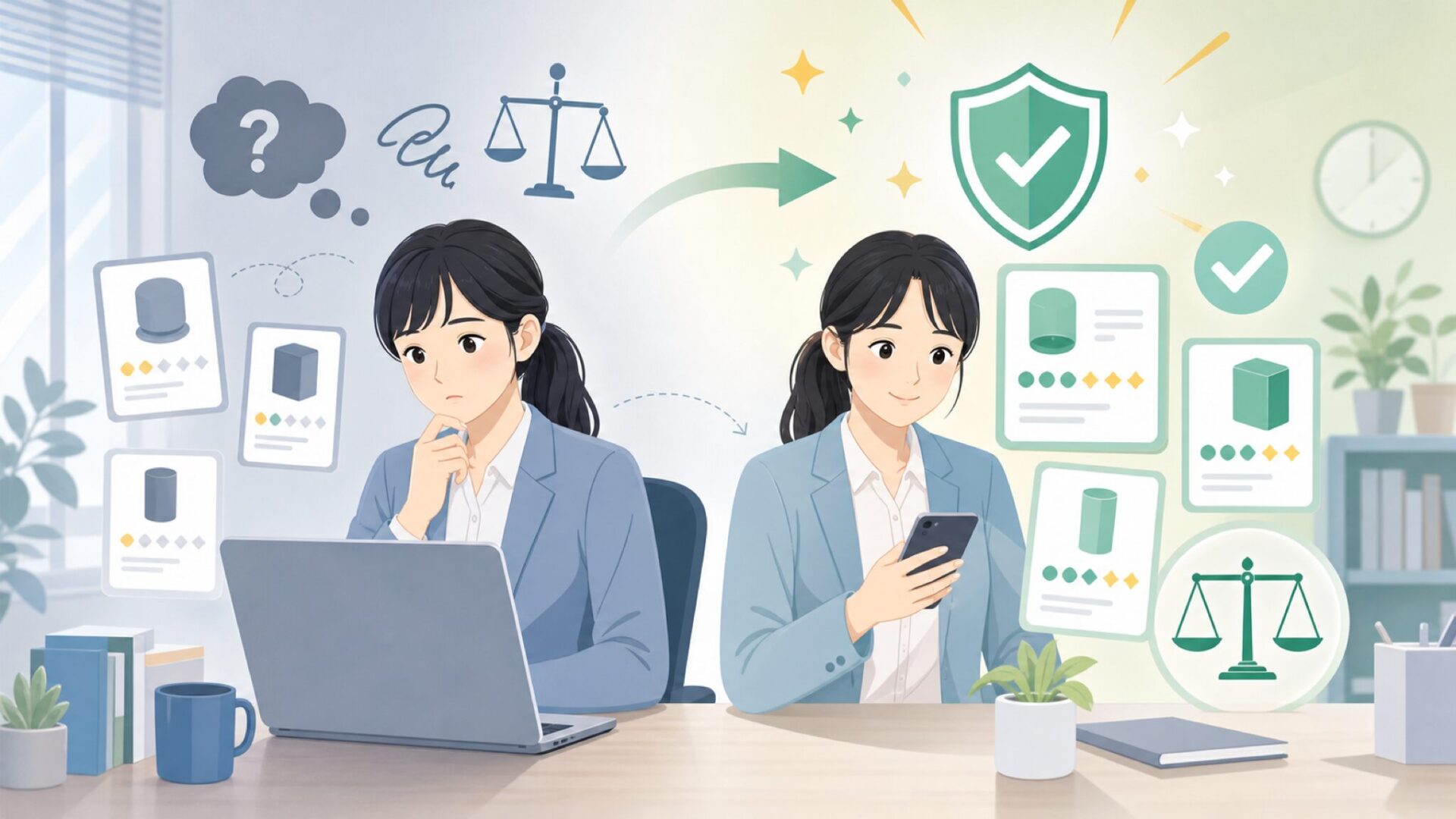 「サクラチェッカー」でAcekoolのレビューを検証してみたを表すイラスト