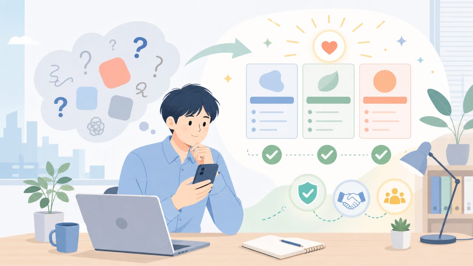 LILQが大切にしている考え方を読み解くを表すイラスト