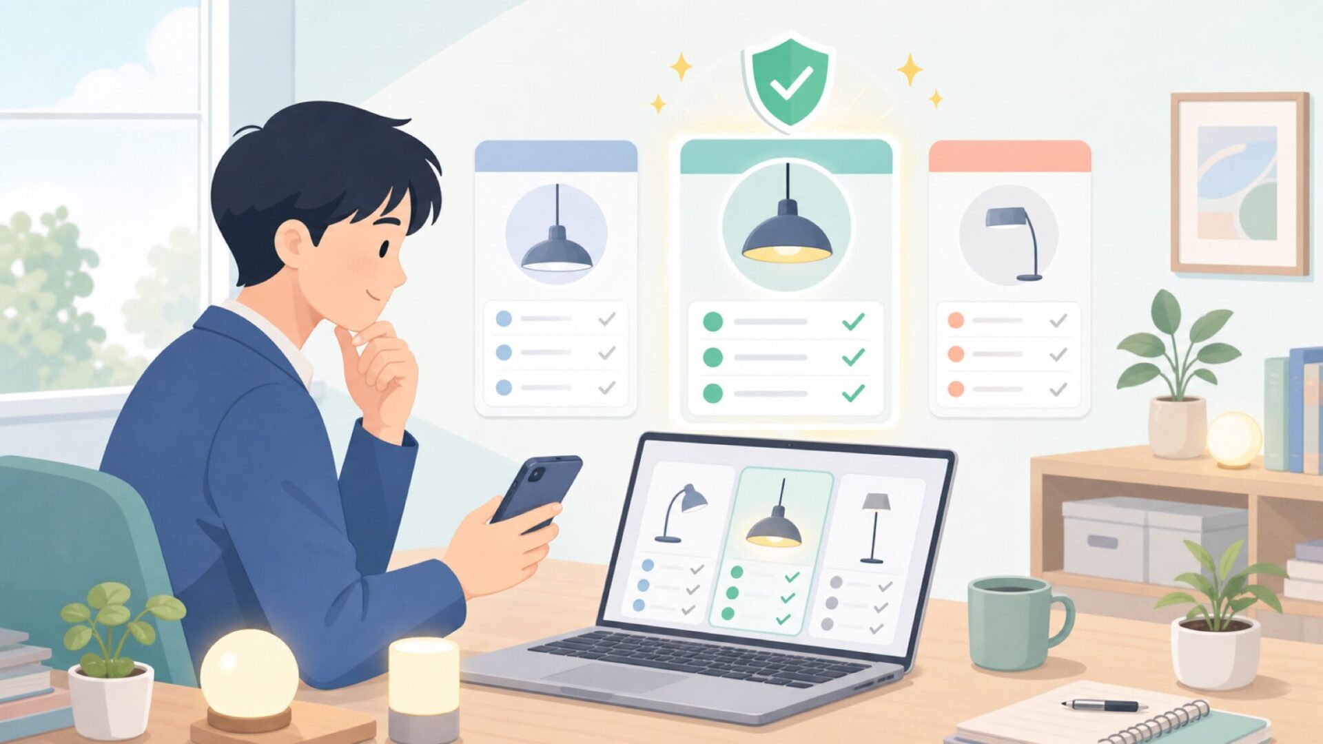 定番ブランドと比べてわかるBrightechの立ち位置を表すイラスト