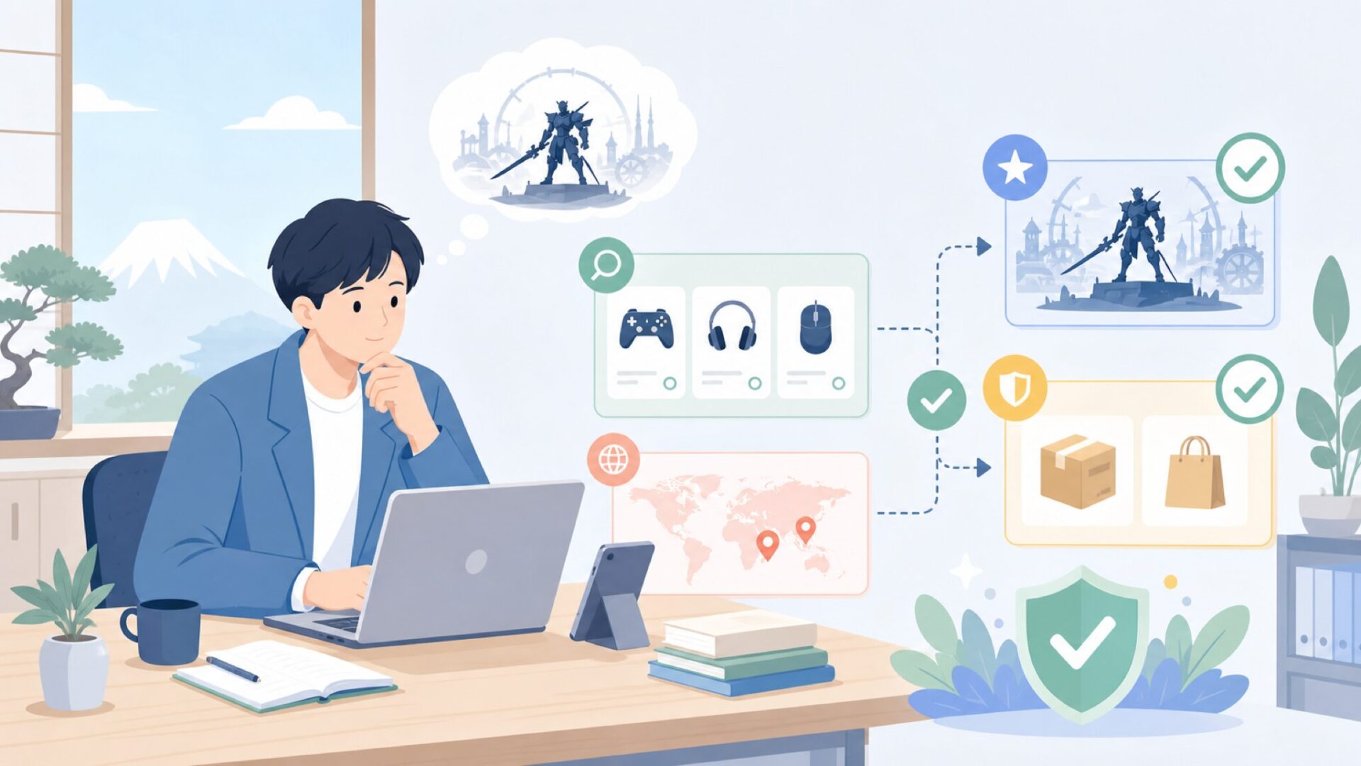 架空設定の「Clockwork Soldier」——SF・ゲームでの出典を表すイラスト