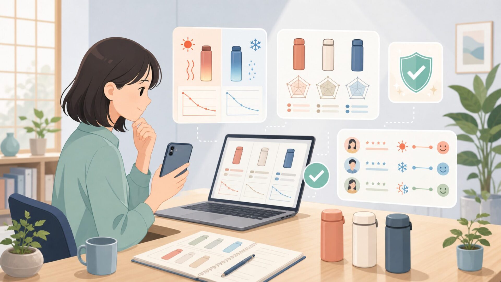 保温・保冷性能は本当に高いのかを表すイラスト