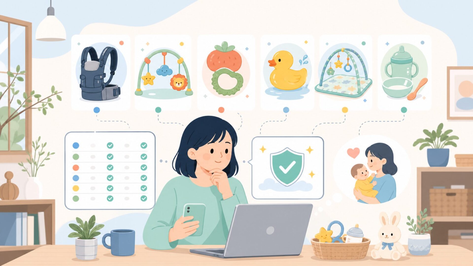 Infantinoの代表的な商品ラインナップを表すイラスト