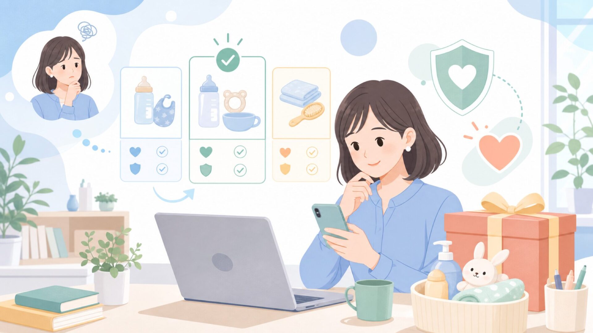 出産祝い・ギフトとしてMininorは選んでいいのかを表すイラスト