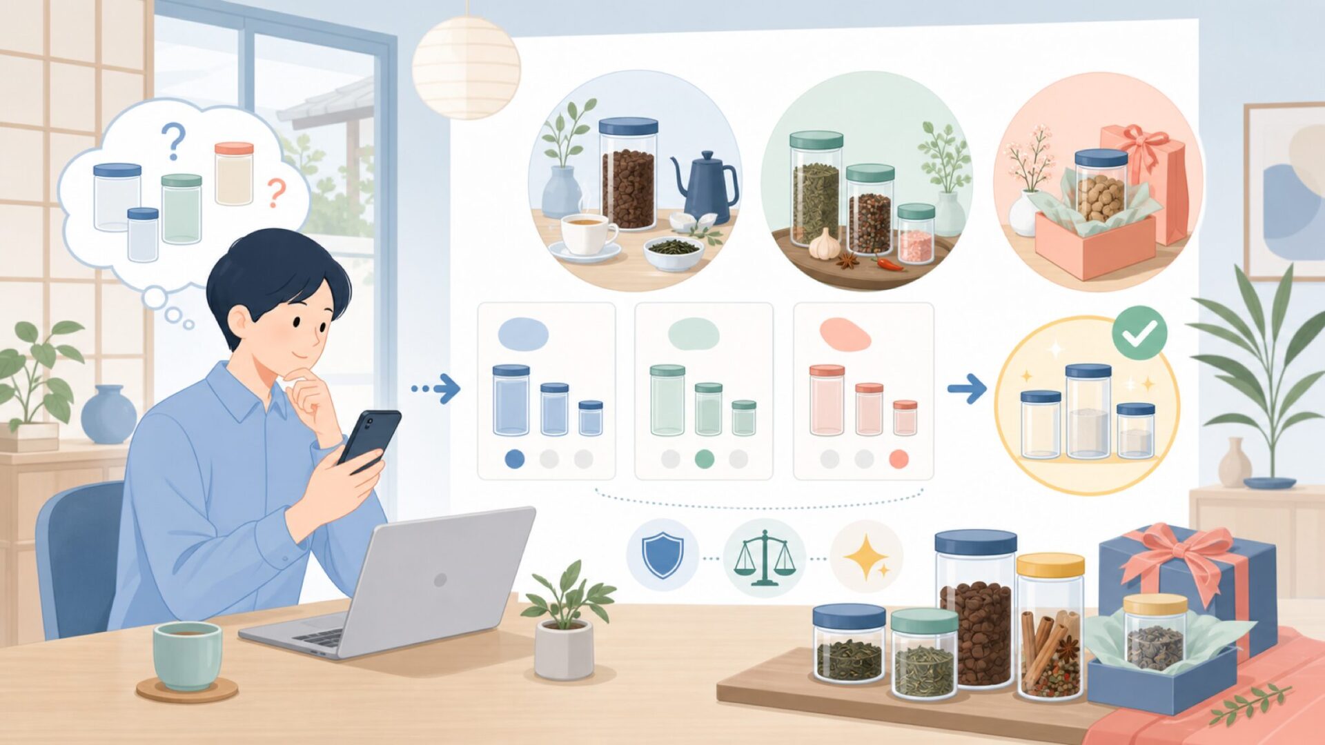 使い道で選ぶEVAKキャニスターの活用シーンを表すイラスト