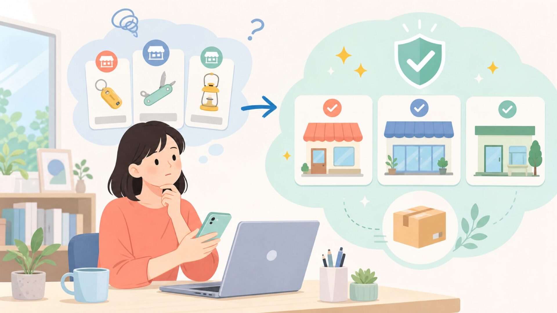 日本でKikkerlandを購入できる場所を表すイラスト