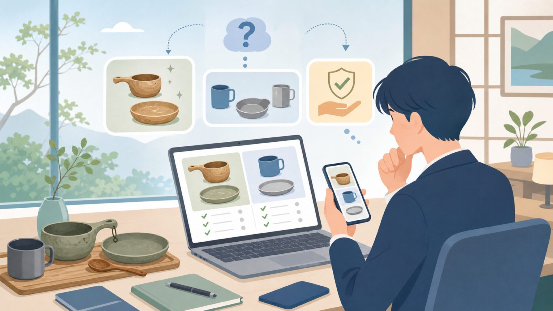 使い勝手・耐久性は?他のアウトドア食器との違いで見るKupilkaの立ち位置を表すイラスト