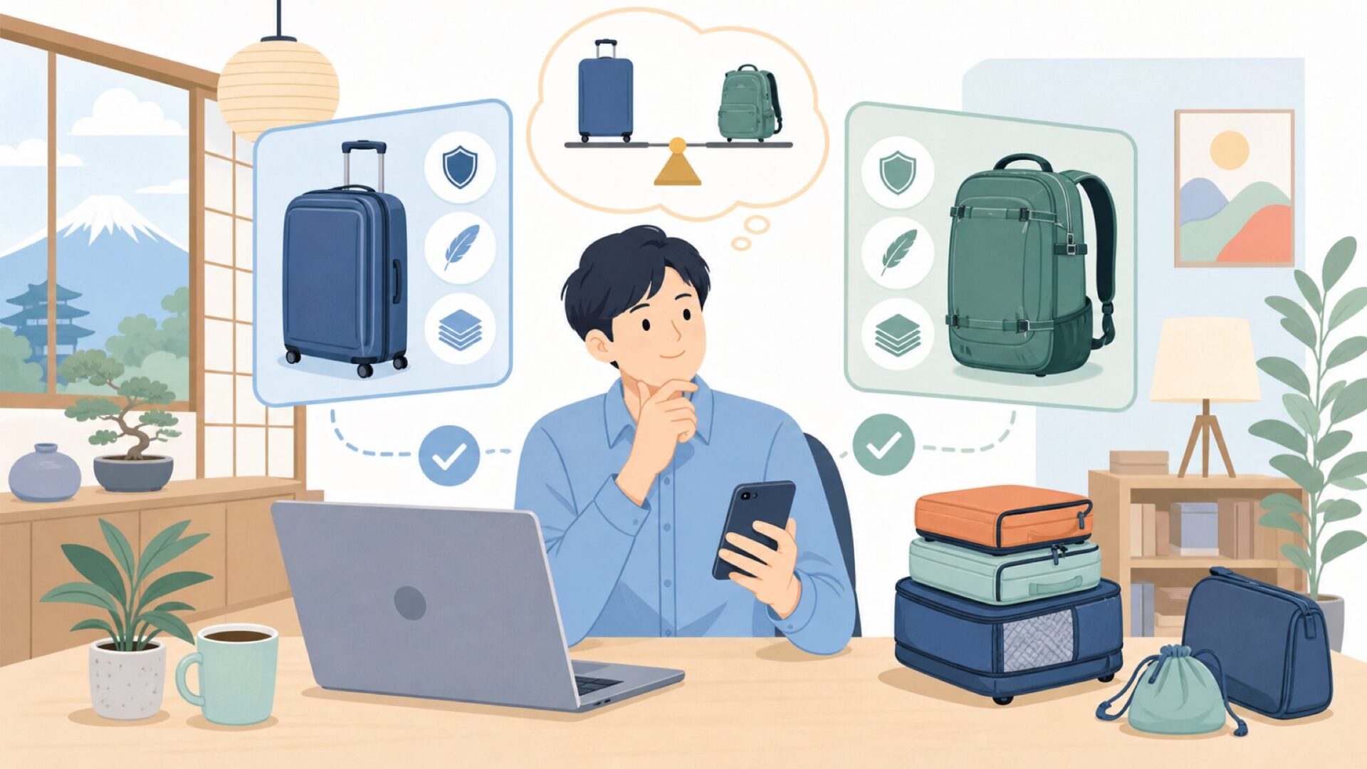 ラゲージ&パックの代表的なコレクションを表すイラスト