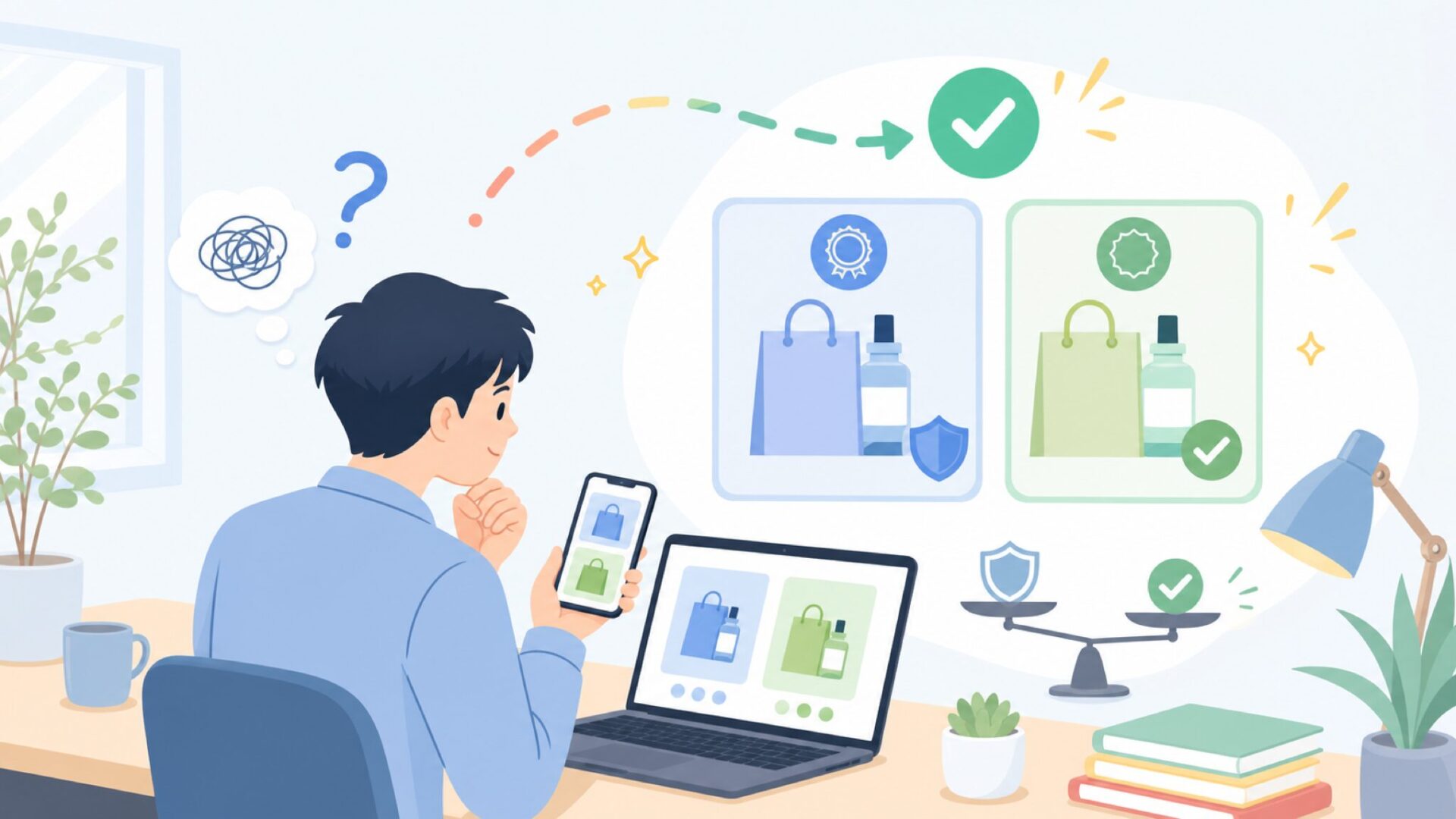購入前に知っておきたい正規品と並行輸入品の違いを表すイラスト