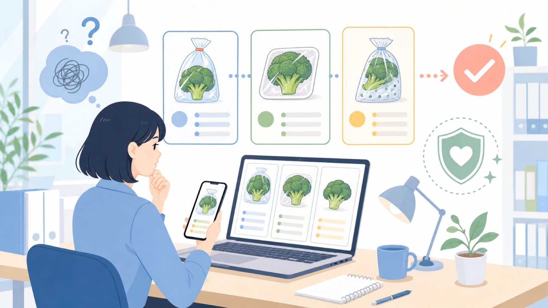 国内で人気のブロッコリースリーブとの違いを表すイラスト
