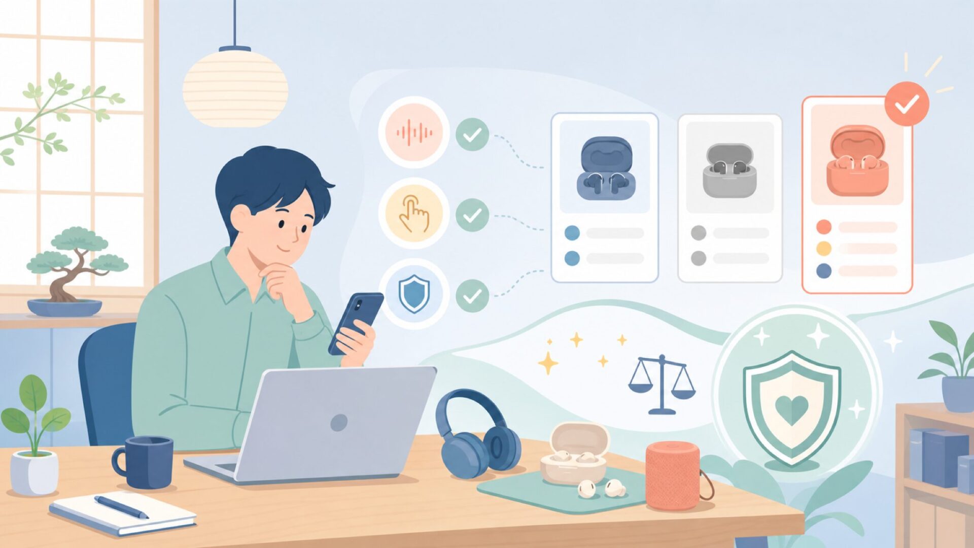 価格が高めでも選ばれる理由 音・弾き心地・寿命へのこだわりを表すイラスト