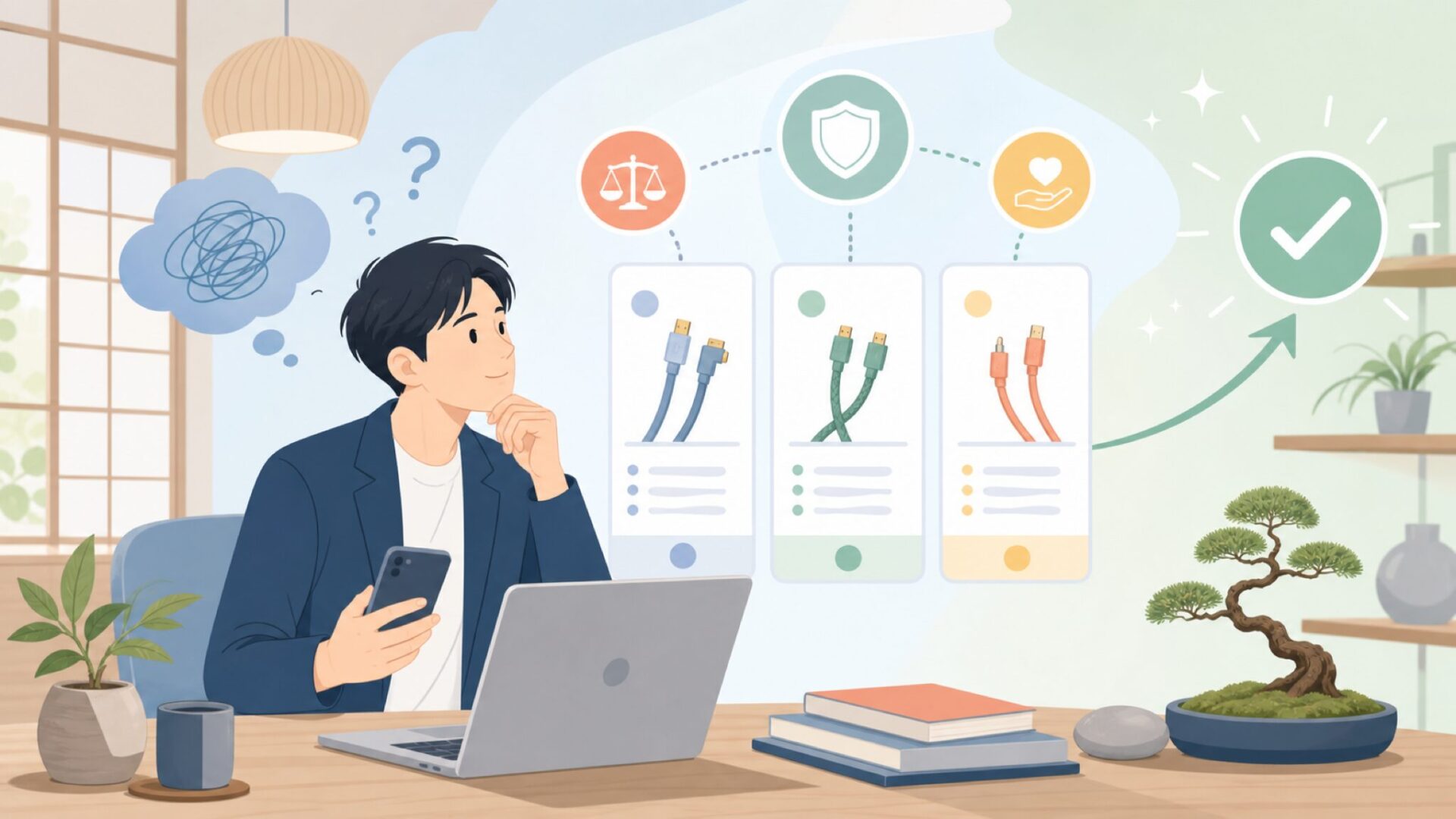 失敗しないCordial Cablesの選び方を表すイラスト