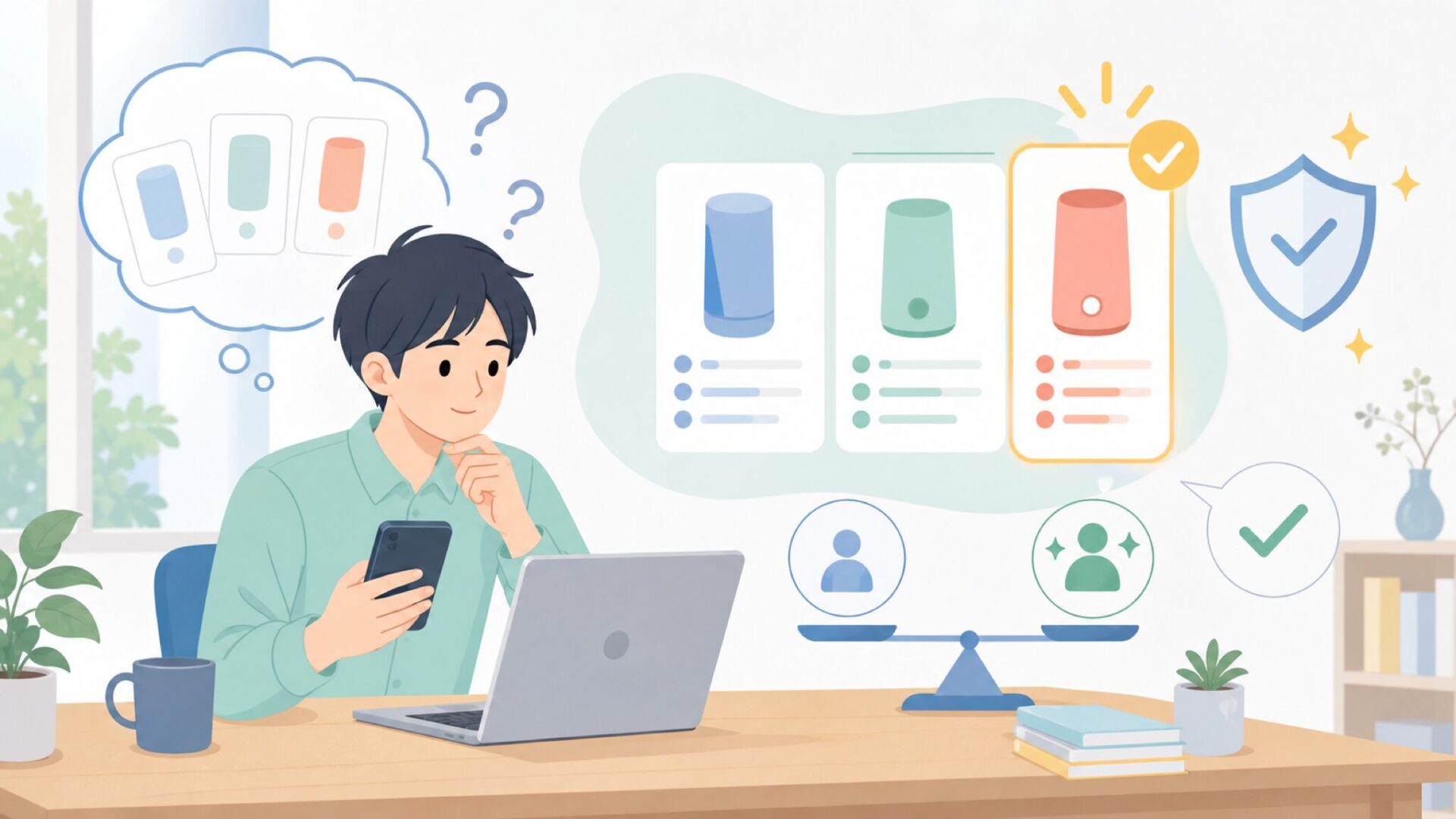 結局どれが一番選ばれている？モデル別のおすすめを表すイラスト