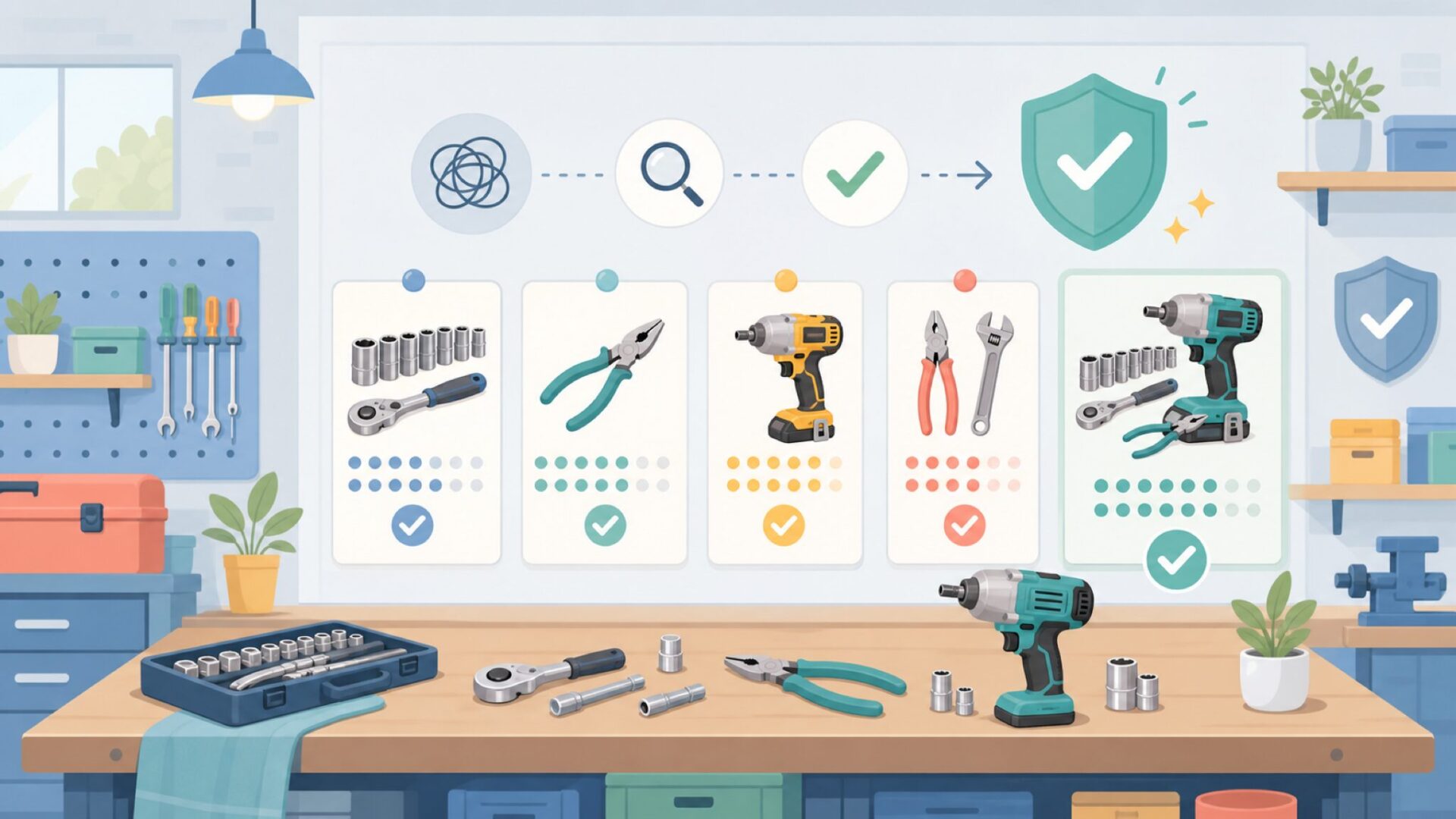 日本のおすすめ工具メーカー・ブランドから見るDEKOPROの立ち位置を表すイラスト
