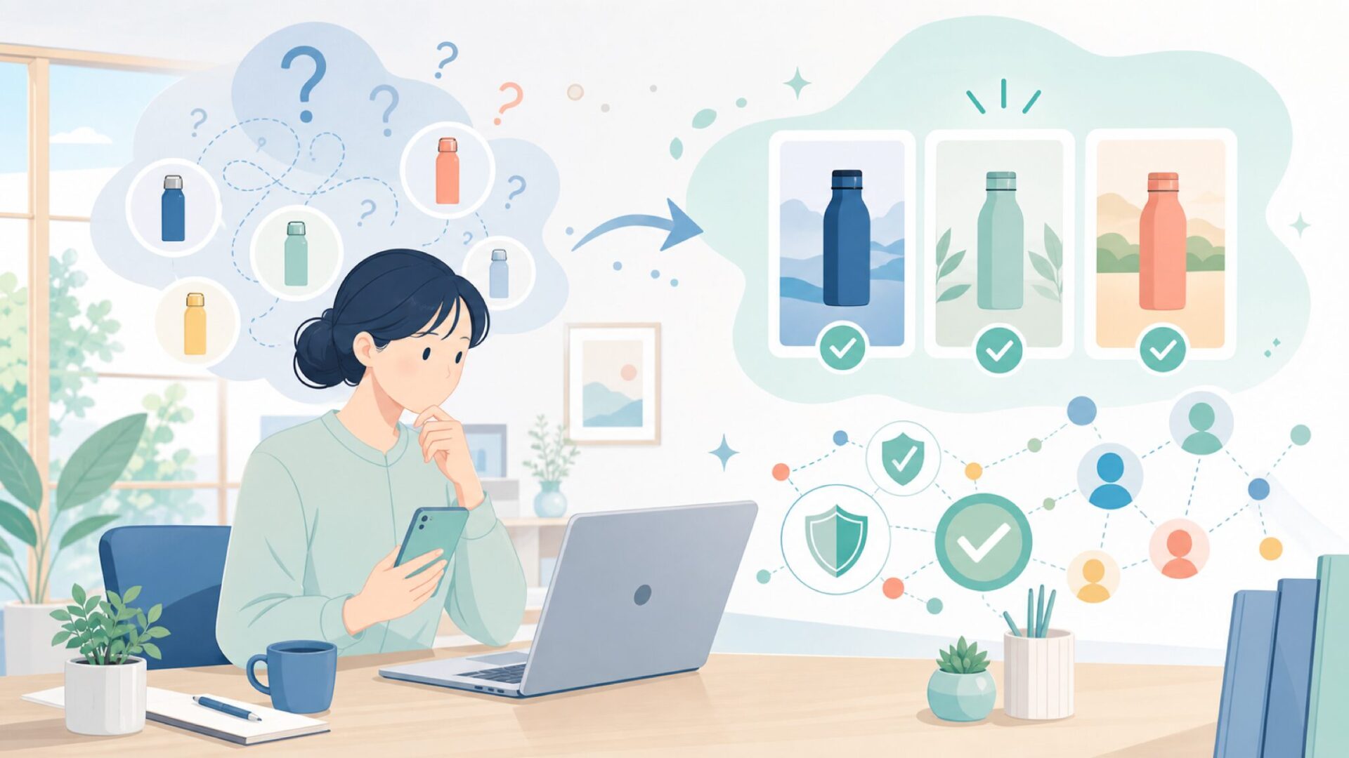 SNSで広がった理由——24Bottlesの世界観とターゲットを表すイラスト