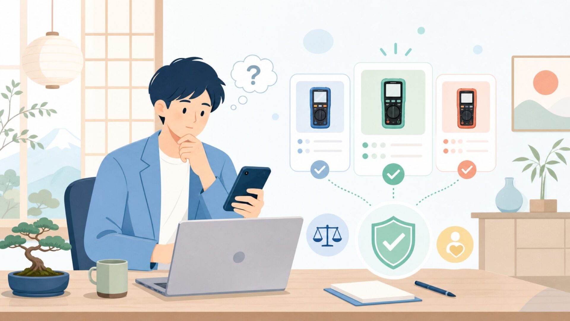 用途別に見るKAIWEETSのおすすめモデルを表すイラスト