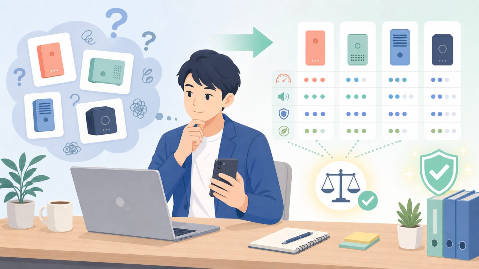 主要メーカーと比較してKaisiの立ち位置を知るを表すイラスト