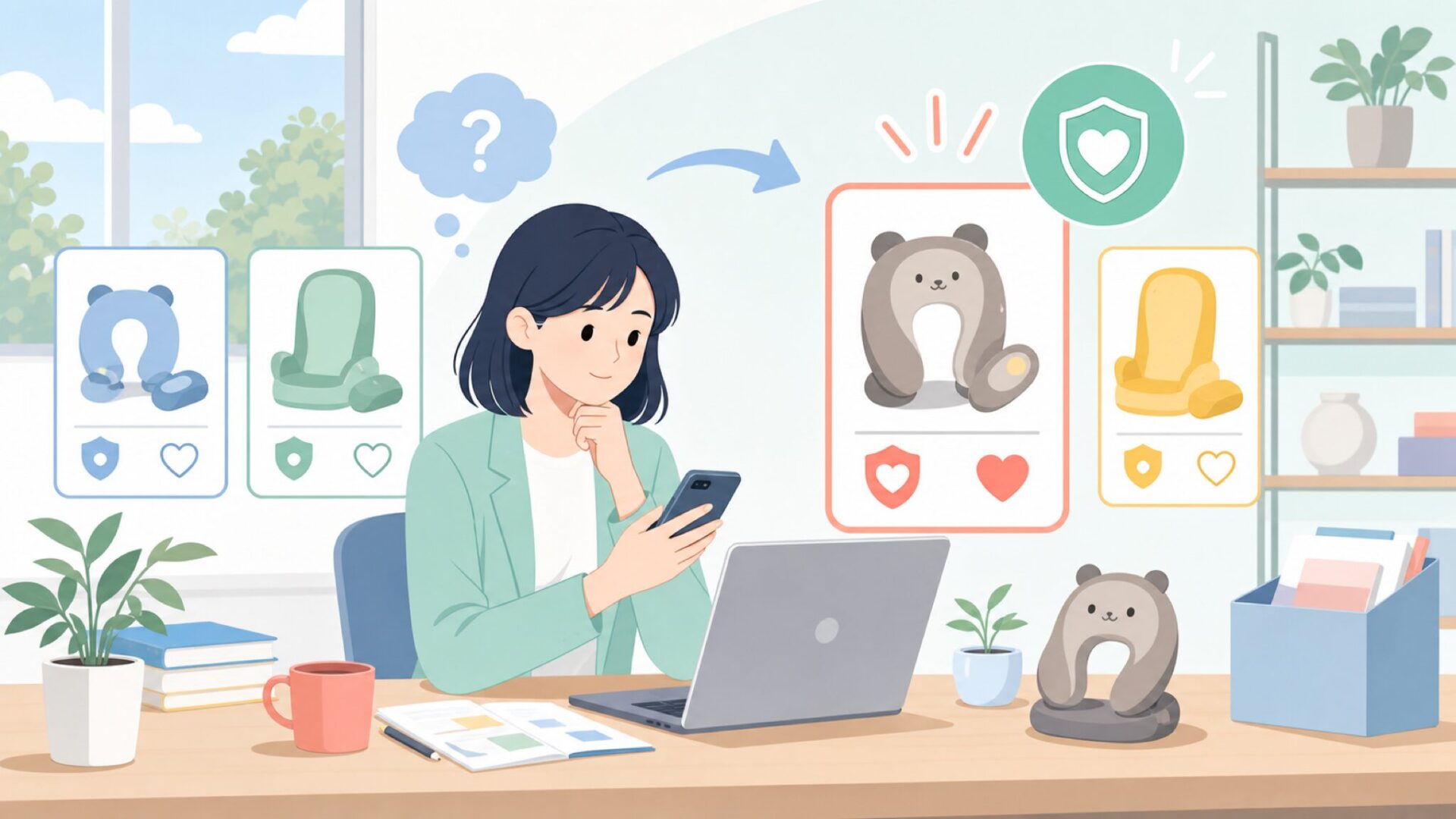 Benbatと他ブランドを比較して選ぶならを表すイラスト