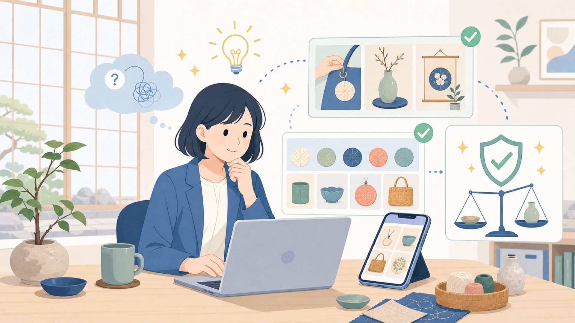 クラフト作品にどう活かせる？活用シーンと選び方を表すイラスト