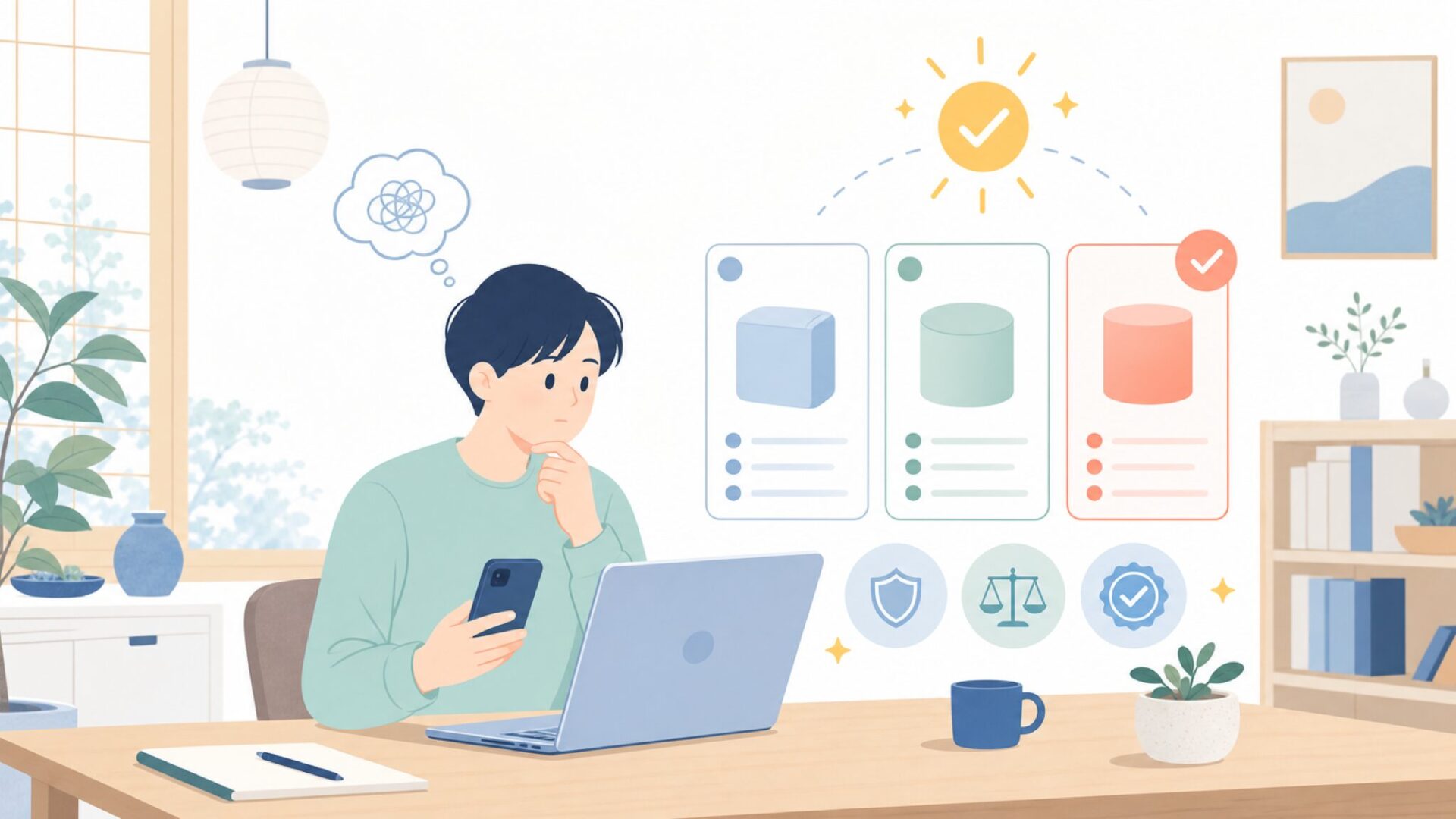 Lukasを購入する前に知っておきたい注意点を表すイラスト