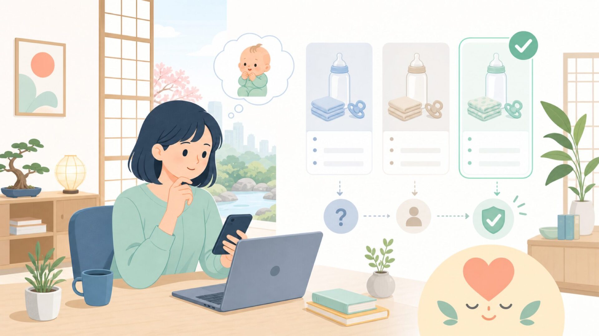 Kushiesを選ぶ理由—他ブランドとの比較で見える魅力を表すイラスト