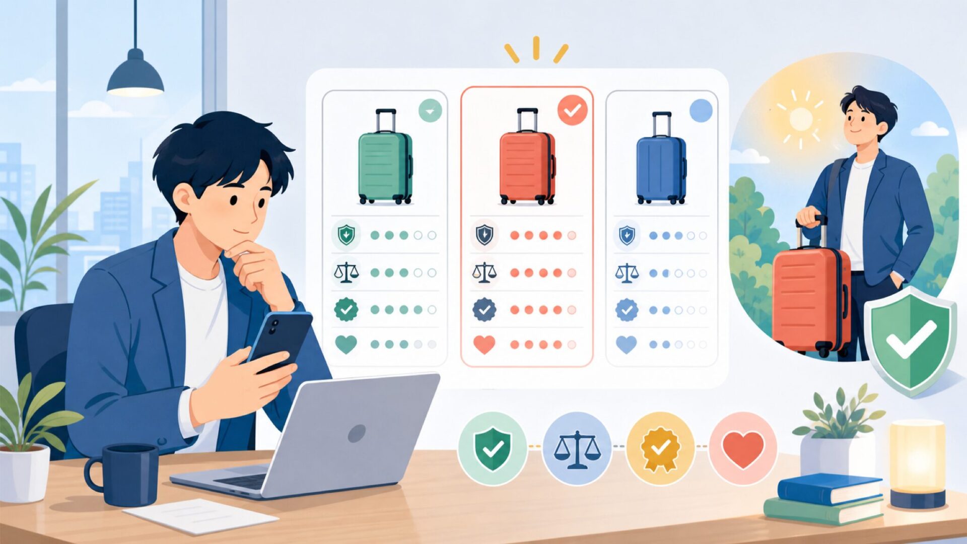 Matadorを購入する前に確認したいことを表すイラスト