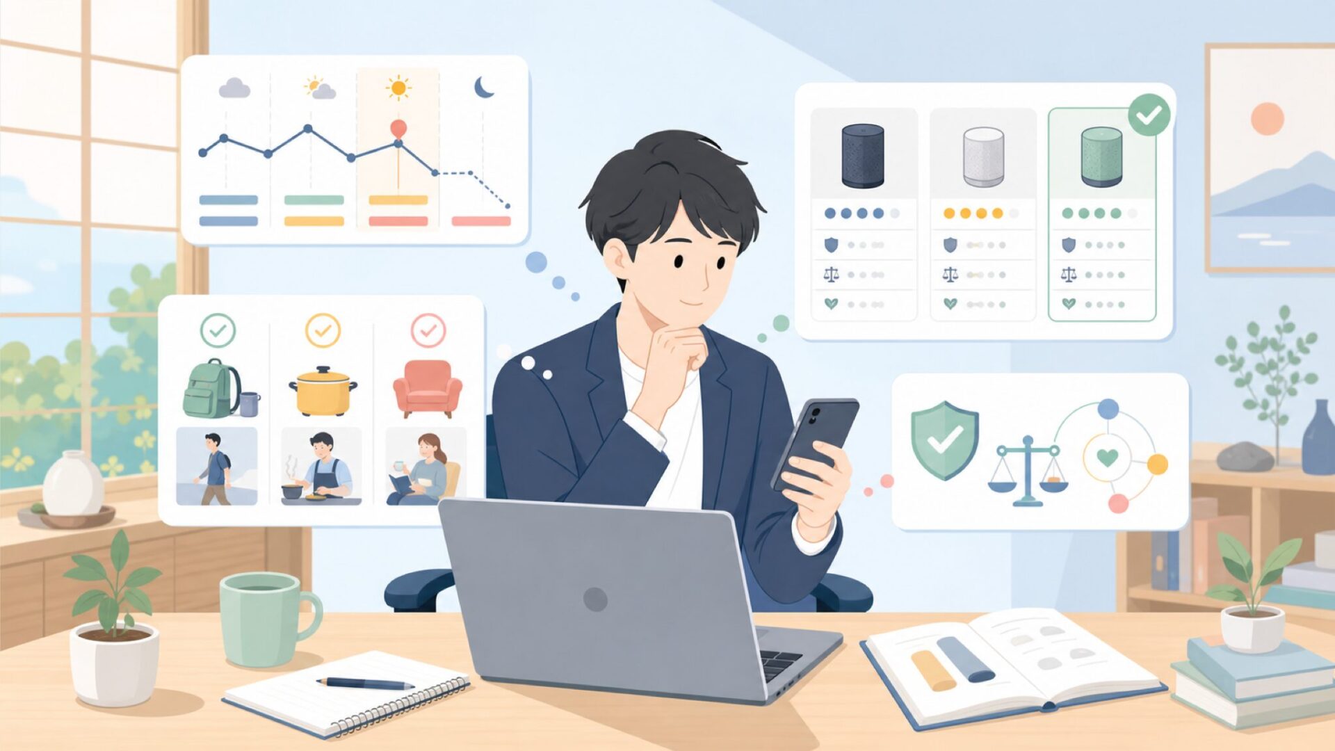 価格・セール時期と用途別の選び方・代替ブランドを表すイラスト