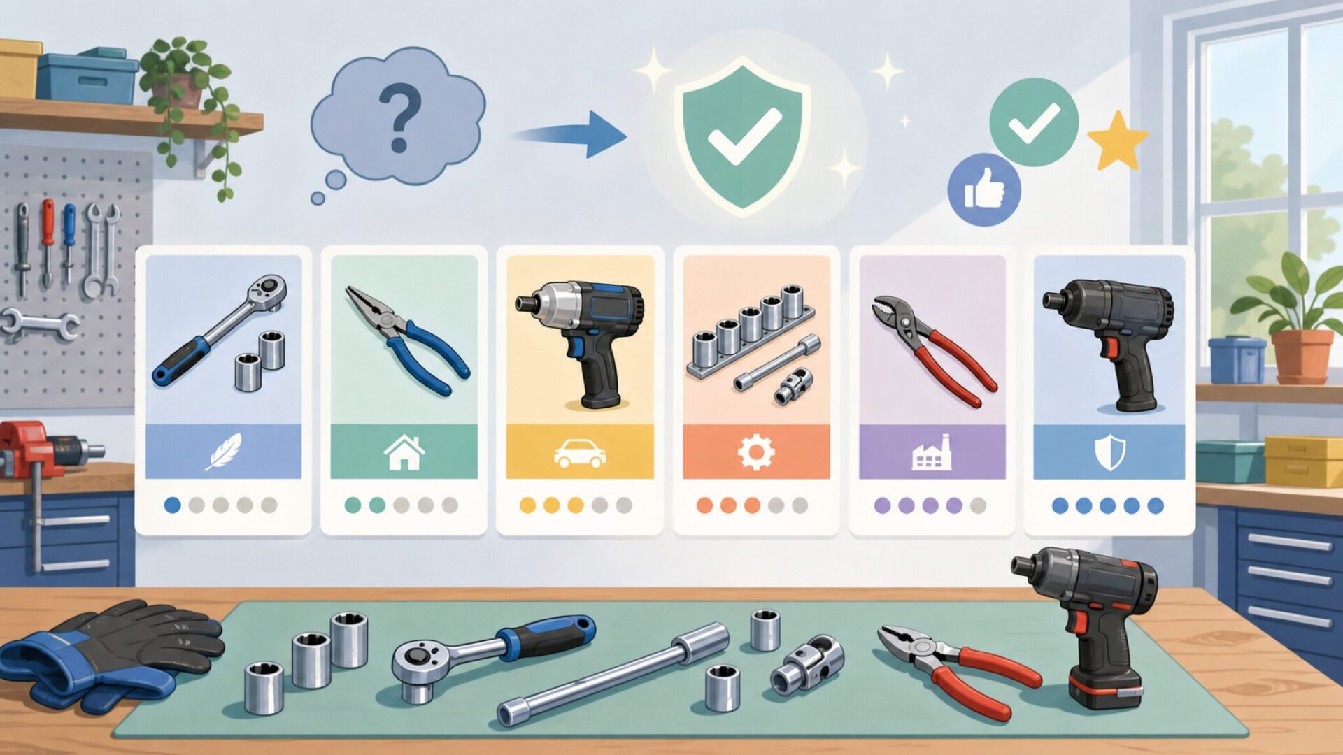 用途・予算で選ぶ！Malco Toolsと比較したいおすすめ工具ブランド6選を表すイラスト