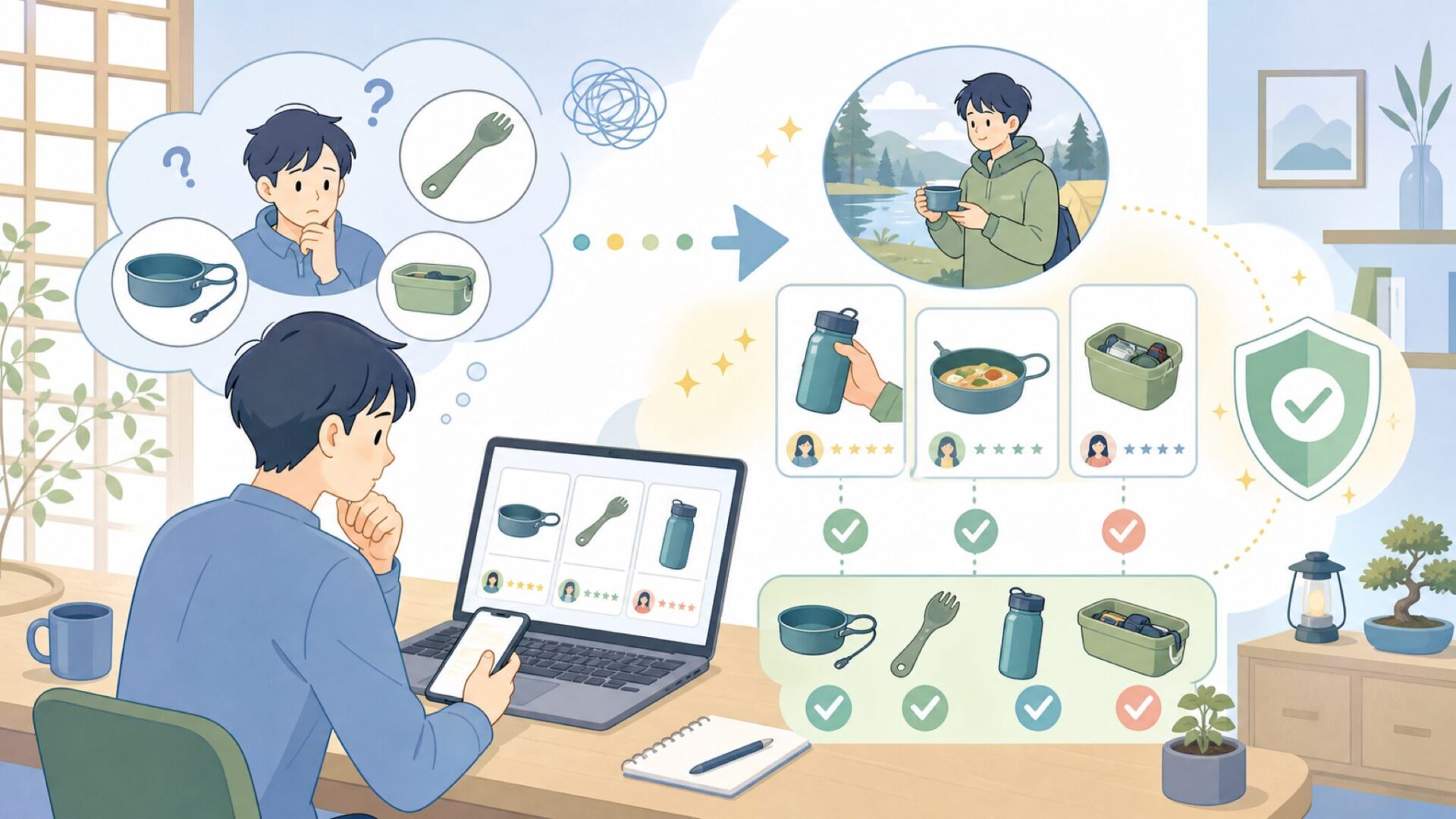 Wildo製品の使い方と口コミ評判を表すイラスト