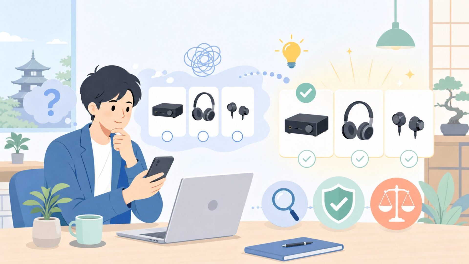 aune Audio DACは購入候補に入れていい？判断基準まとめを表すイラスト