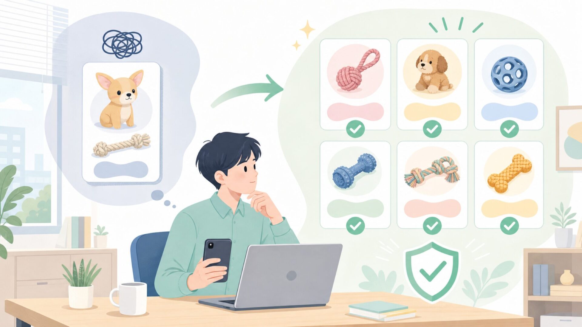 Chiwava以外にもチェックしたいおすすめ犬用おもちゃを表すイラスト