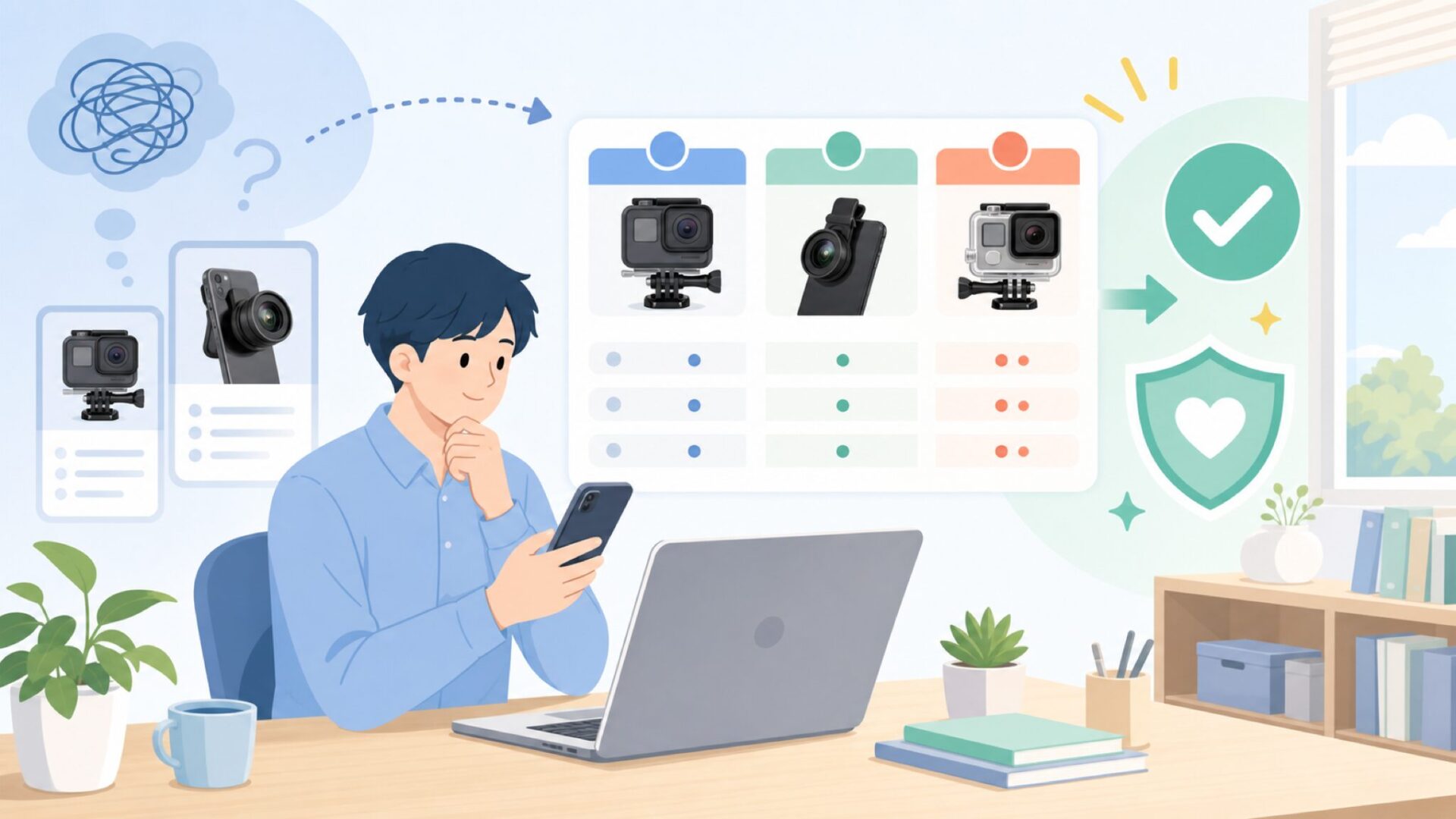 有名ブランドとの違いから見るSANDMARCの立ち位置を表すイラスト