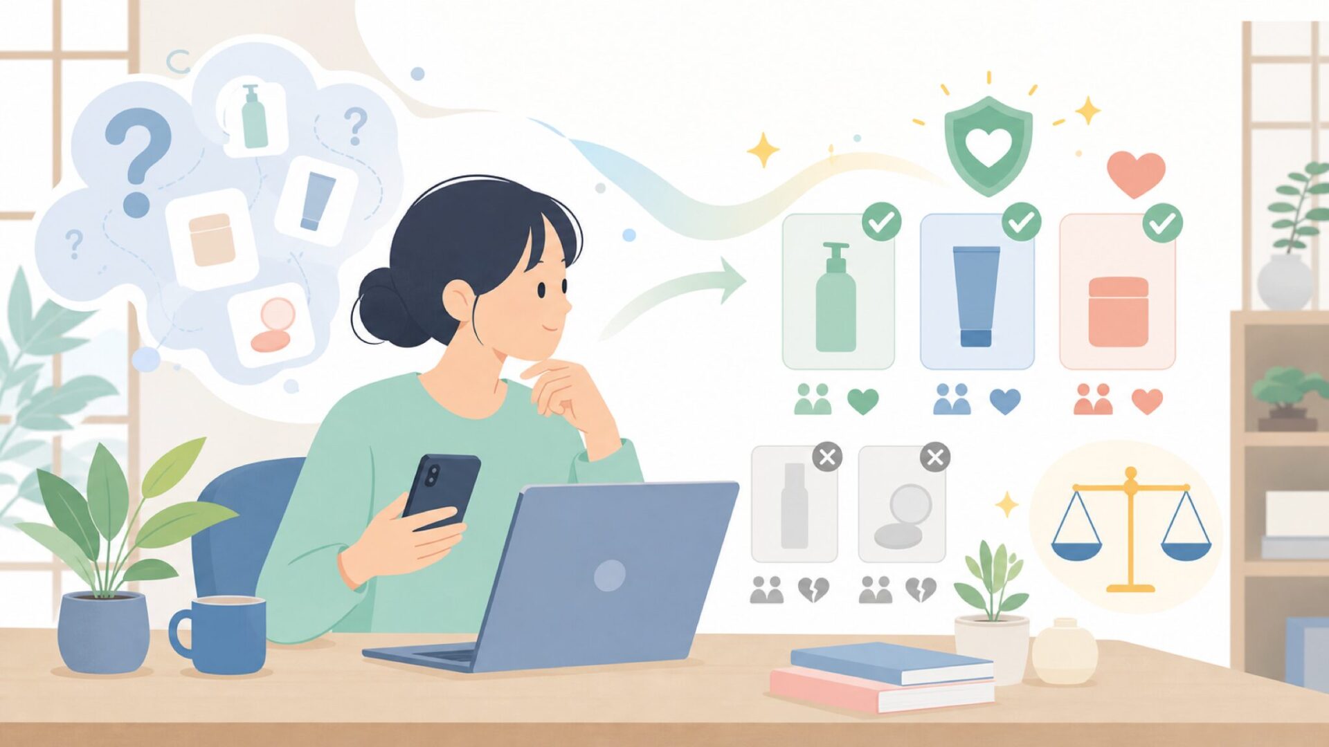 実際に使った人の感想から見える向き不向きを表すイラスト