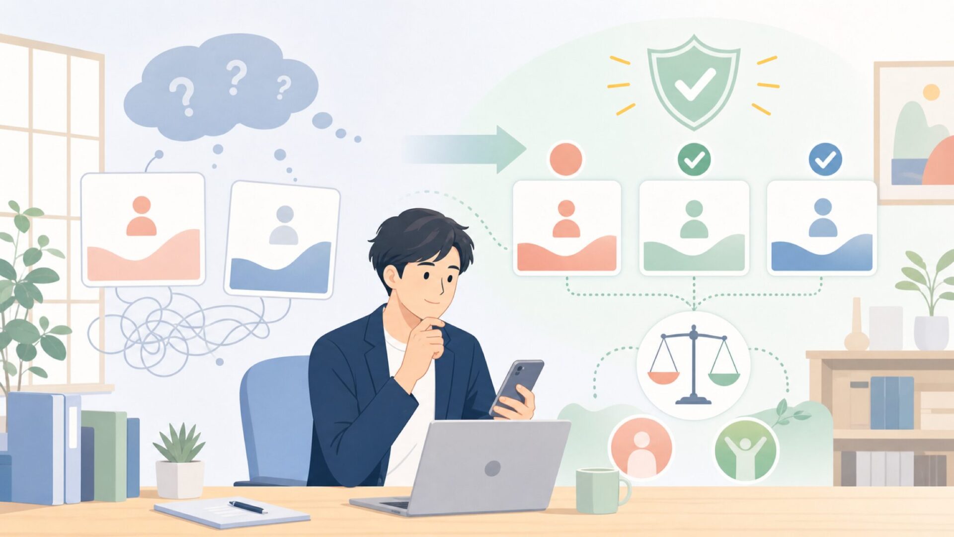 ANENGが向いている人・向いていない人を表すイラスト