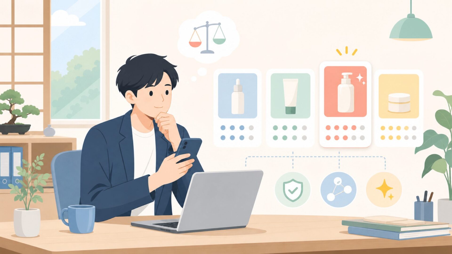 類似ブランドと比べてJayoを選ぶ理由はあるかを表すイラスト