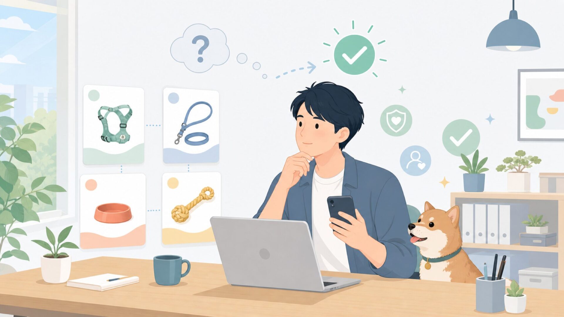 Wild Oneと合わせて検討したい海外ペットブランドを表すイラスト