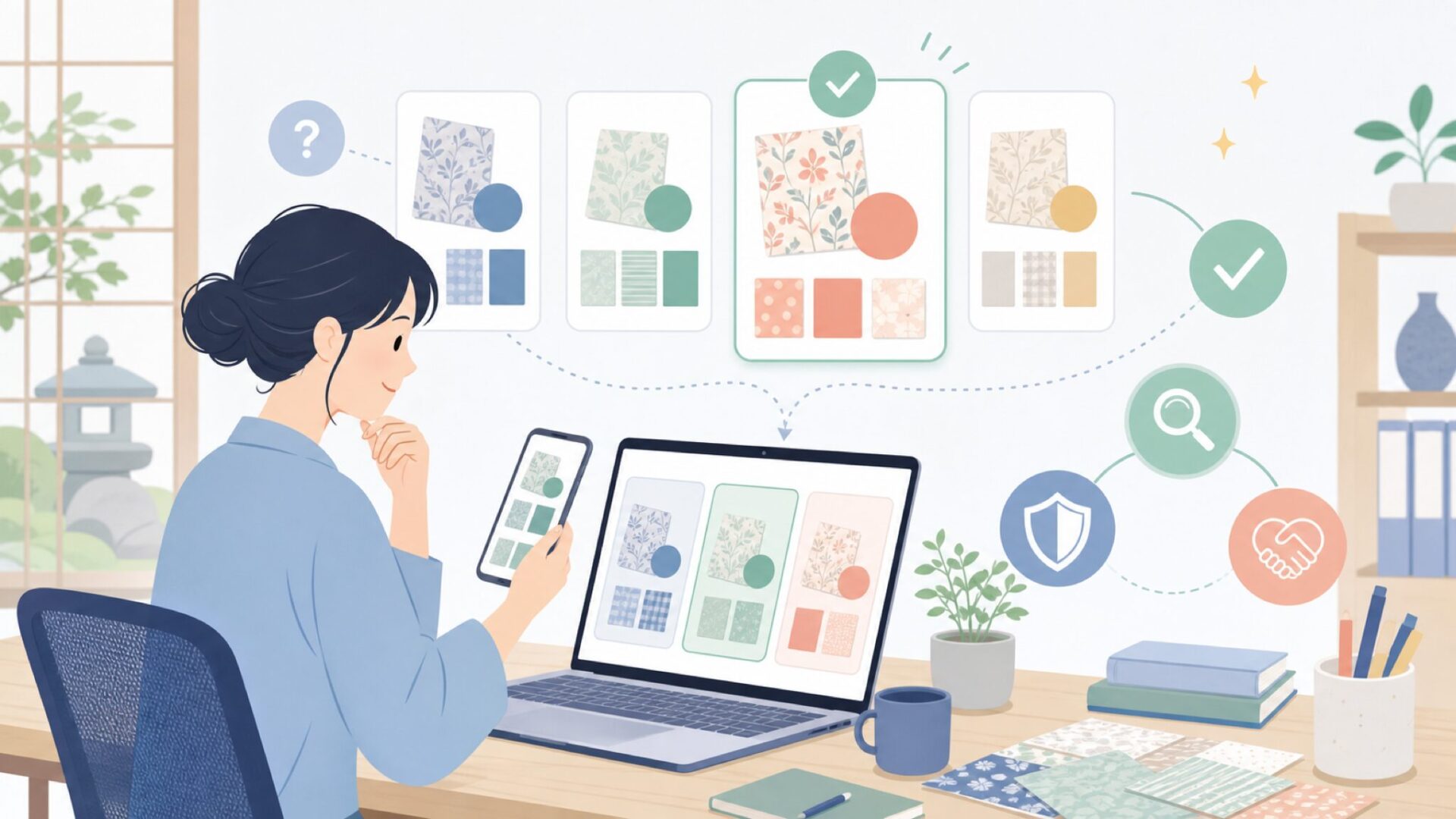 似ているブランドと比べてわかるEcho Park Paperの立ち位置を表すイラスト