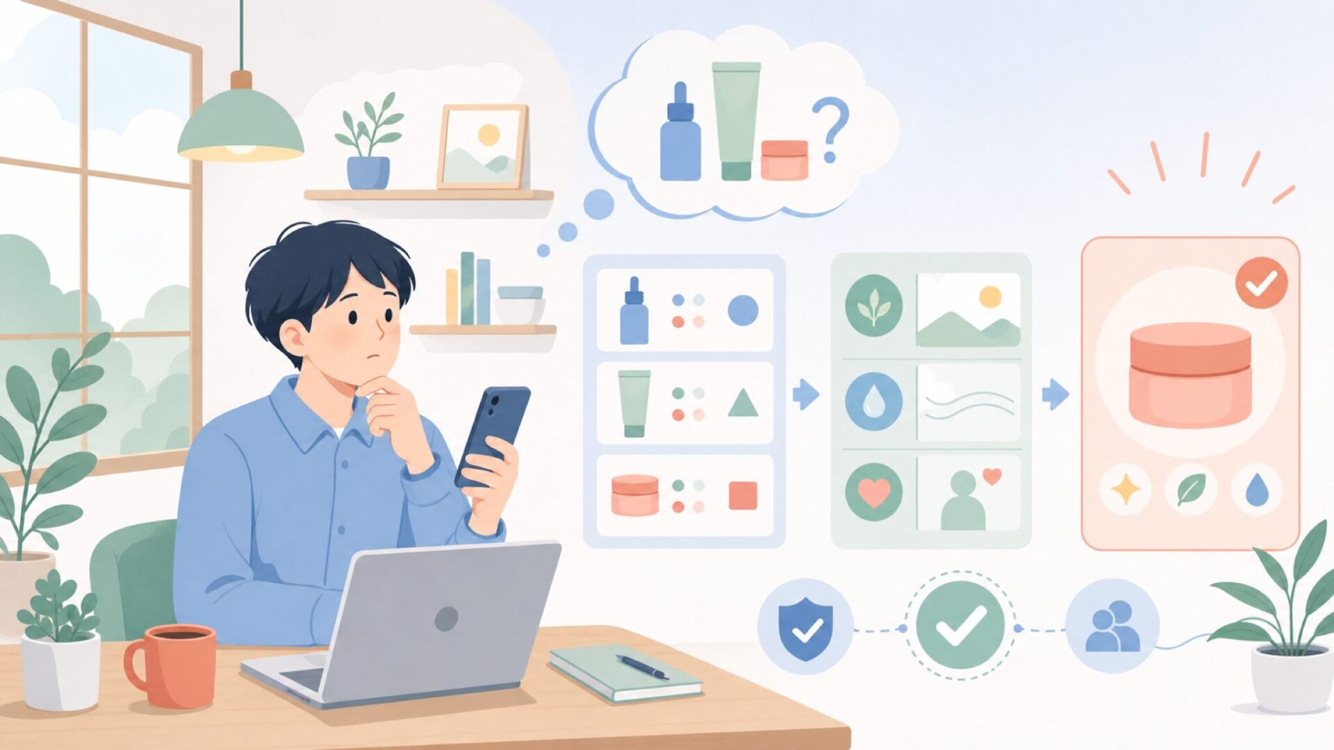 自分にぴったりのDintoを選ぶにはを表すイラスト