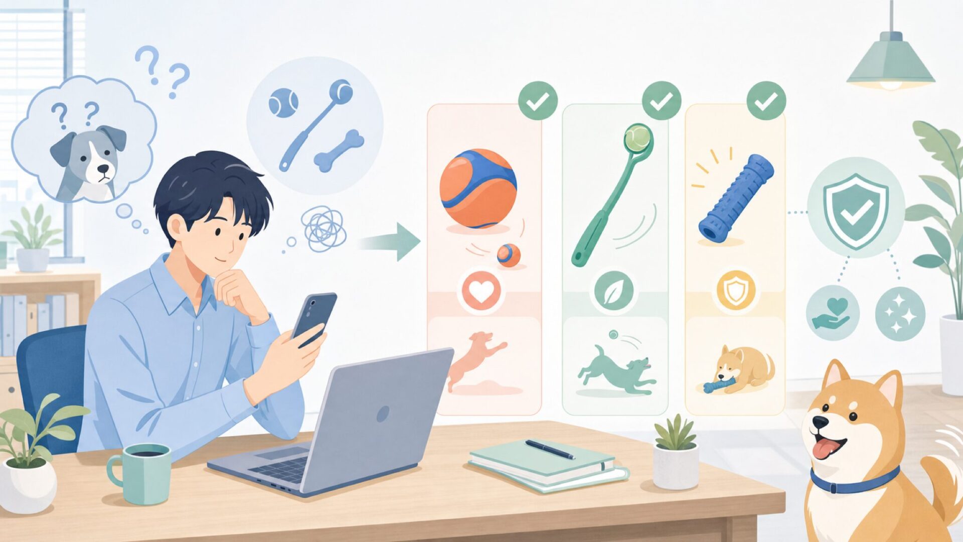 Chuckitの代表的な商品ラインナップと特徴を表すイラスト