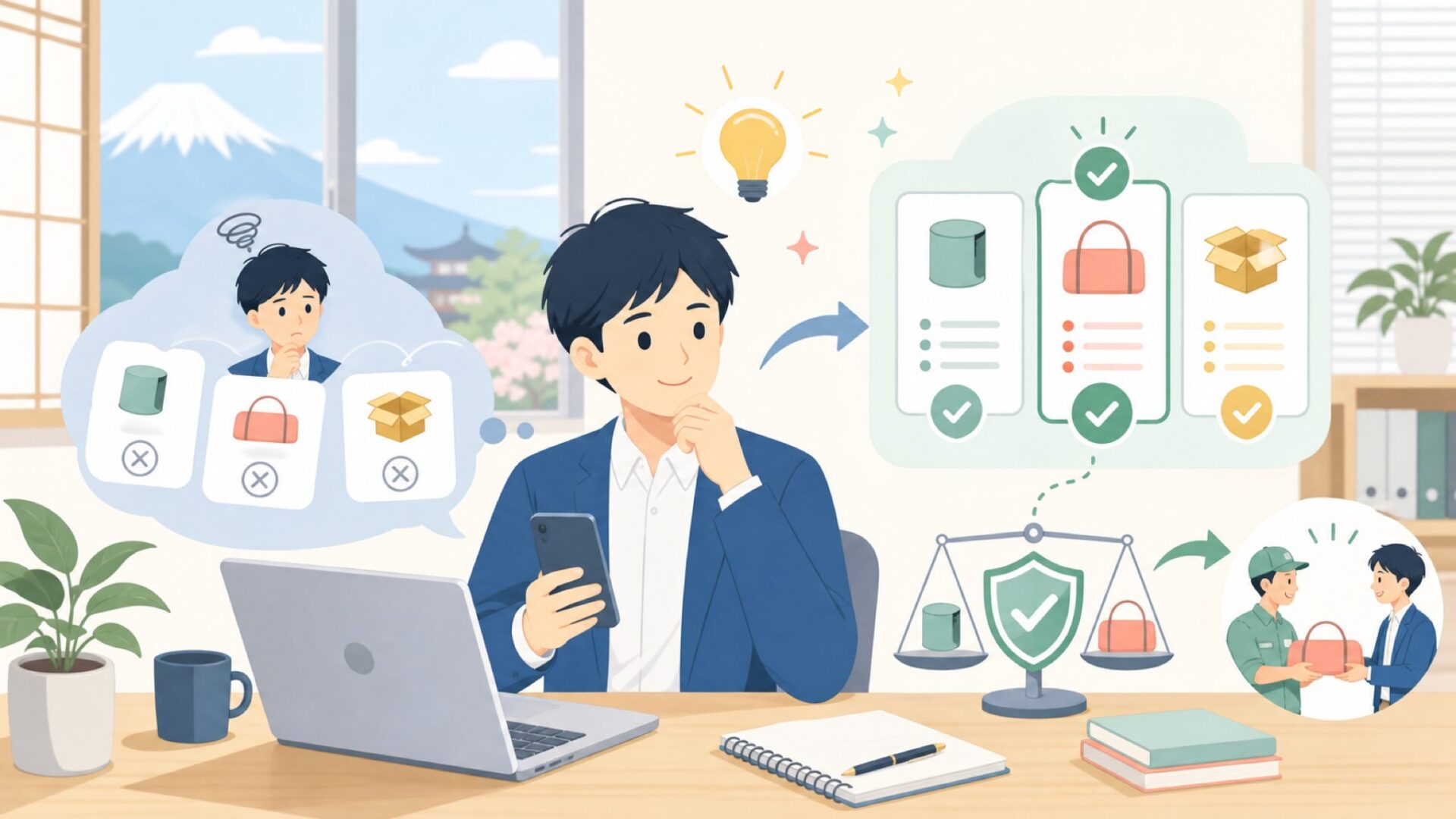 自分に合う使い方を選ぶ—用途別の判断ガイドを表すイラスト