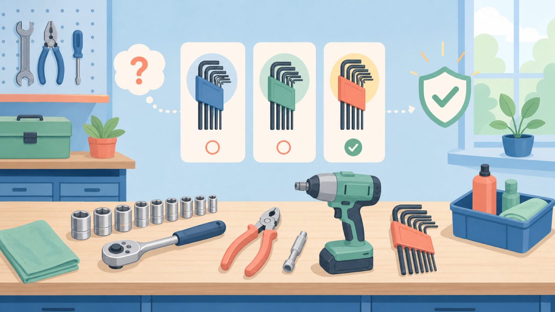 自分の用途に合うBondhus六角レンチの選び方を表すイラスト
