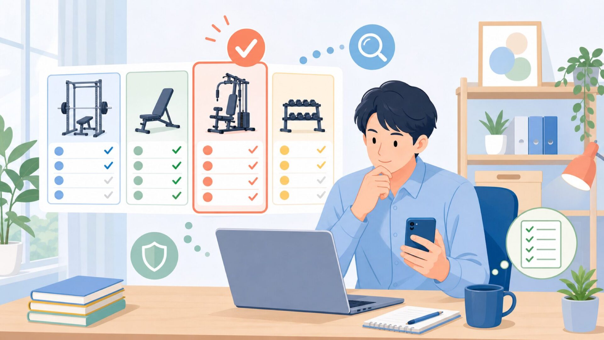 IROTECなど他ブランドと比較して失敗しない選び方を表すイラスト