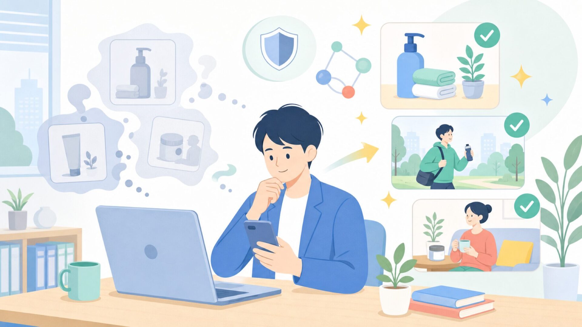 利用シーン別に見るSportneerの活用法を表すイラスト