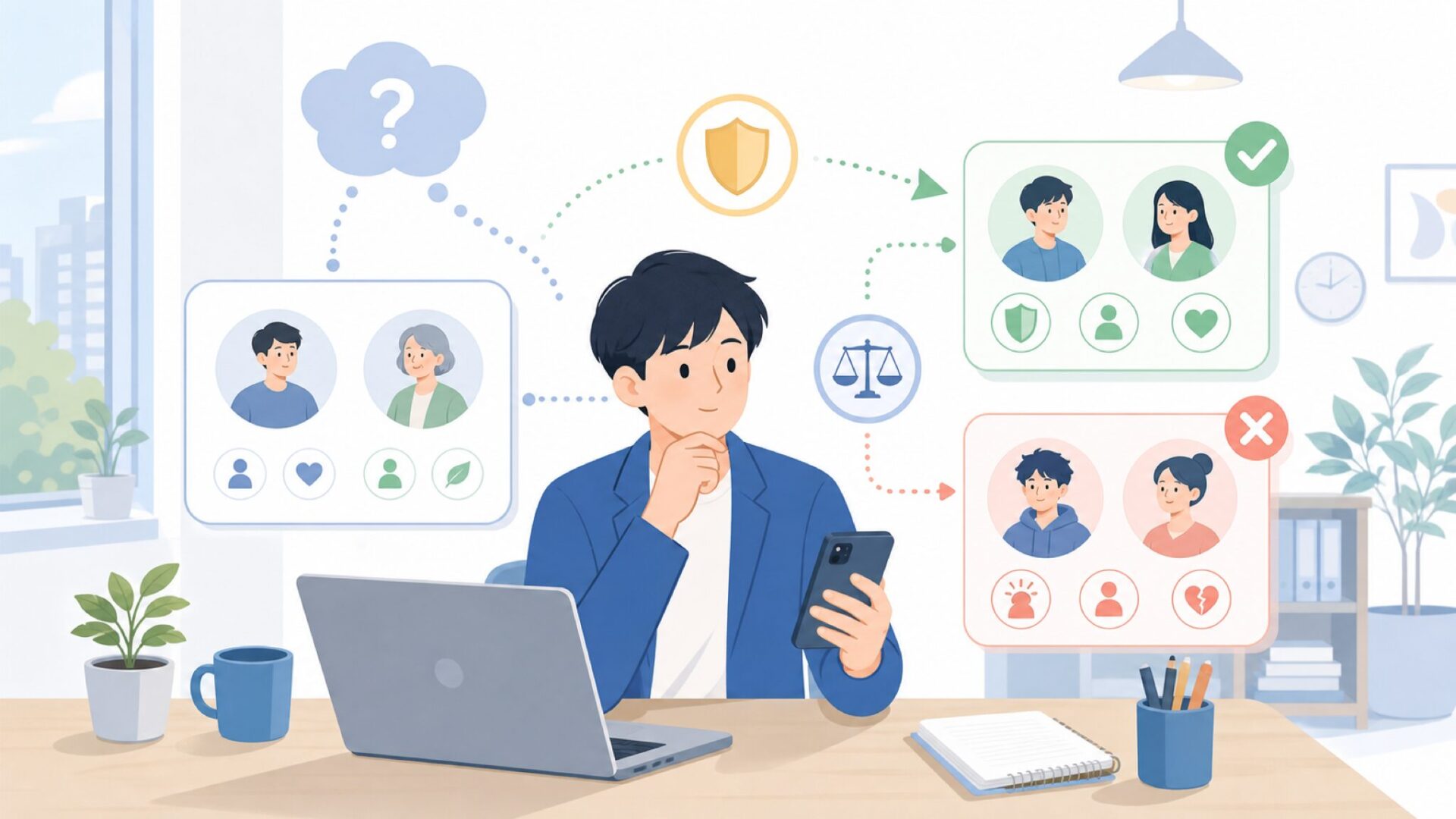 Bestierが向いている人・向いていない人を表すイラスト