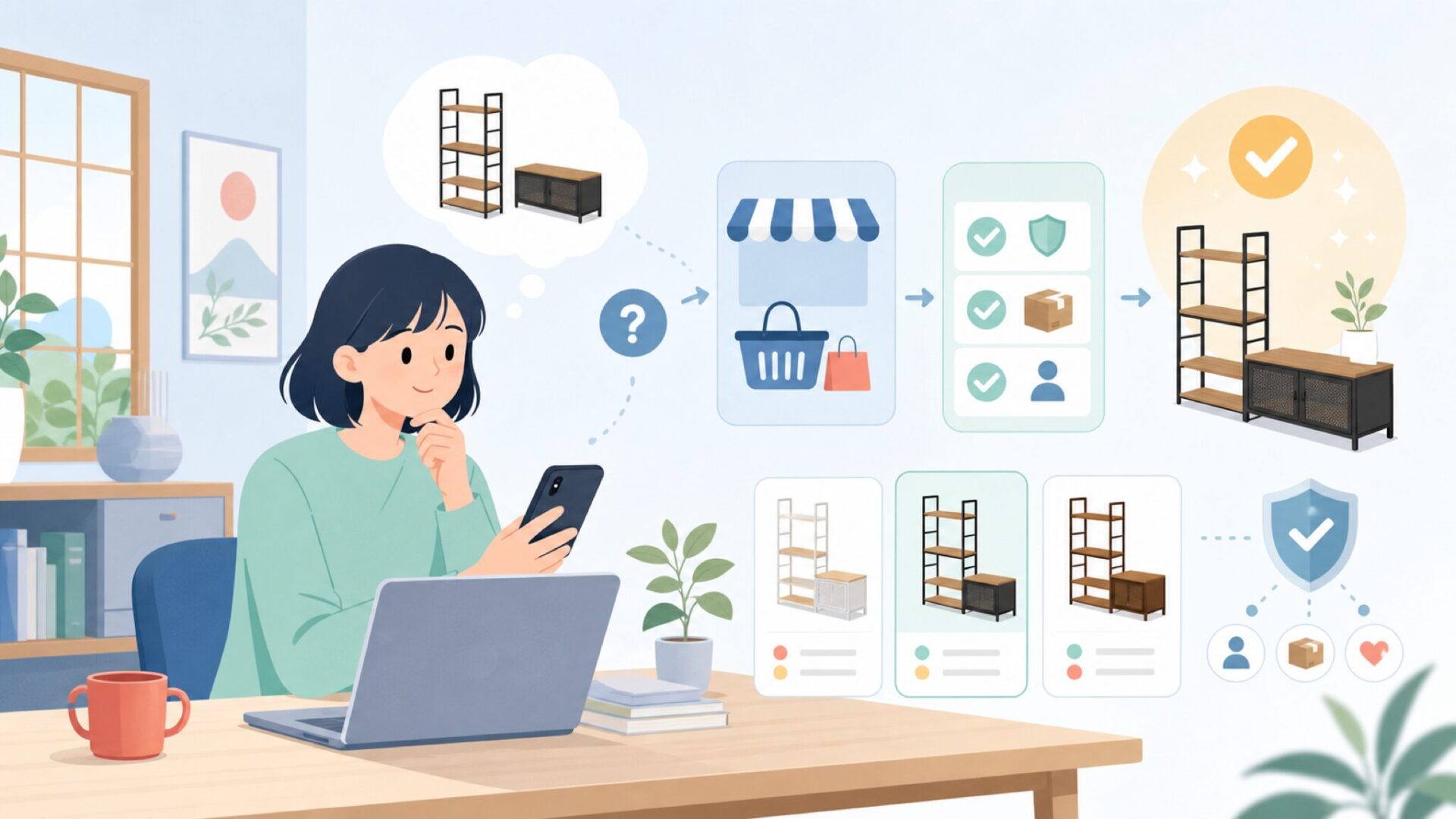HOOBROはどこで買える?購入時の注意点を表すイラスト