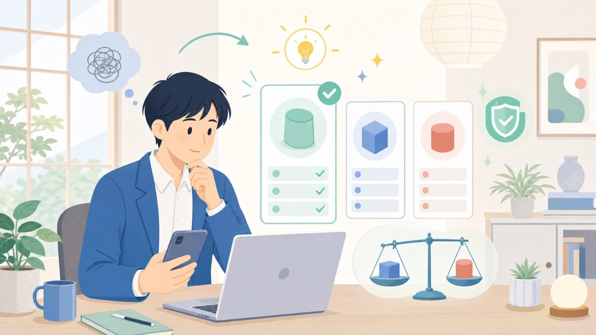 他ブランドと比較して分かる、iPowerを選ぶ理由を表すイラスト